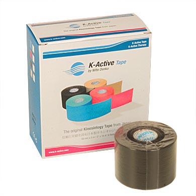 Kinesiotape: K-Active Original, 5cmx5m, zwart, p--1