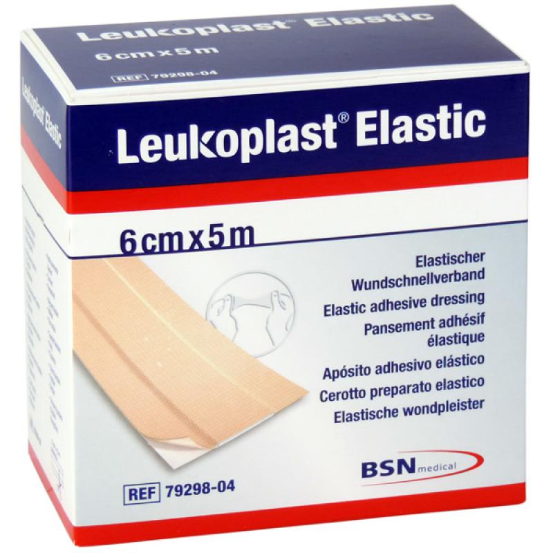 Wondpleister op rol -- Leukoplast Elastic- 6cm x 5m