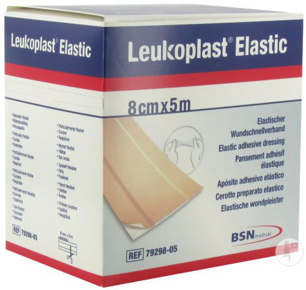 Wondpleister op rol -- Leukoplast Elastic- 8cm x 5m