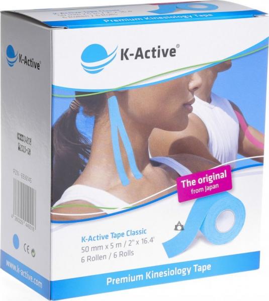 K-active - Kinesiotape: K-active original, 5cm x 5 m, blauw, p--6