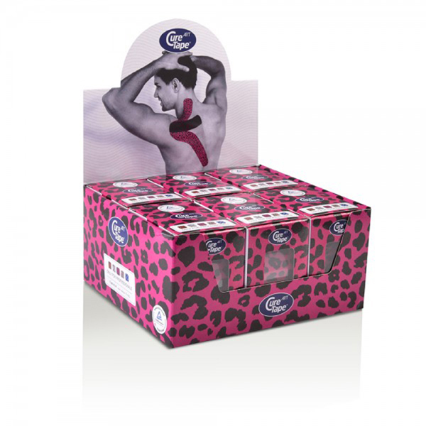 Cure tape - Cure Tape Art Leopard (roze-- zwart) 5cm x 5m - per 6