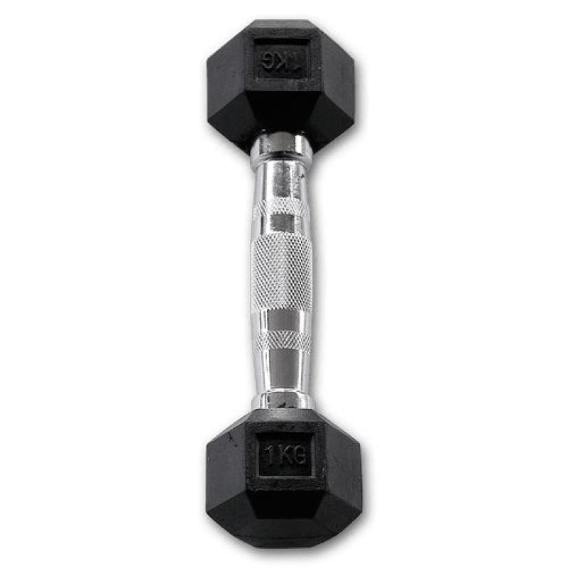 Body Solid Hexagon Rubber Dumbbell – 7 kg – p--paar           