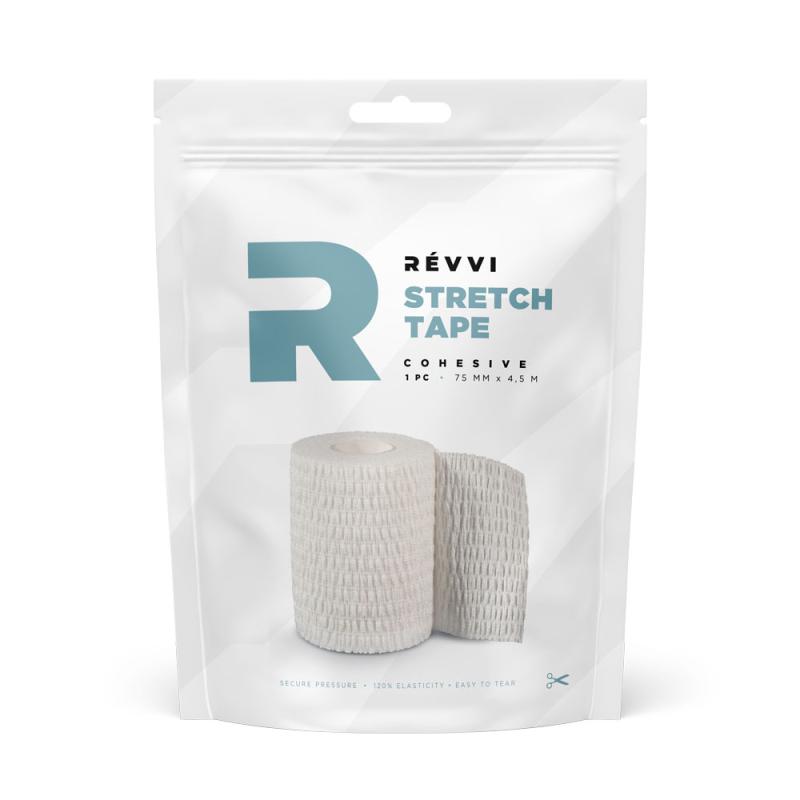 Revvi  STRETCH tape (cohesive) – 75mm x 4,5m – 1 roll--closable bag