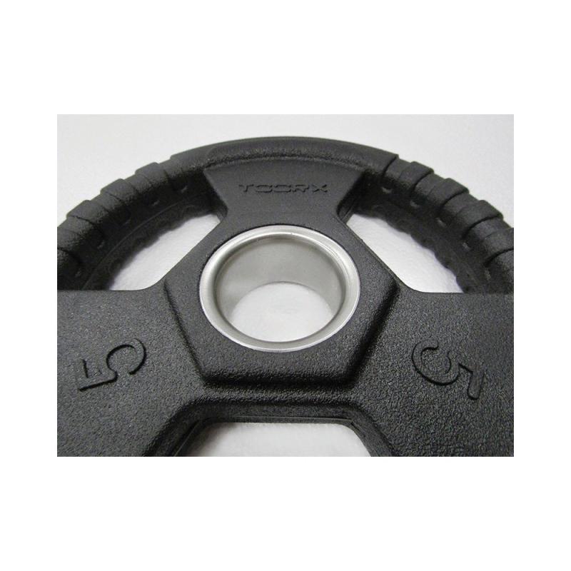 Toorx - Toorx Fitness Rubber olympische halterschijven- 15kg – p--stuk-  50mm – met handvaten