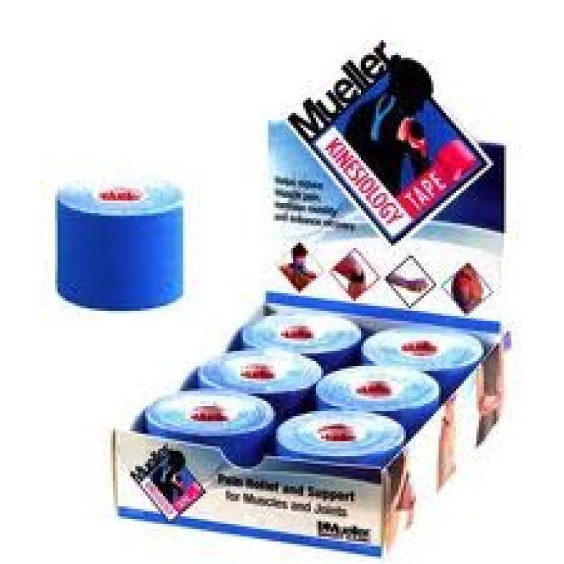 Mueller - Kinesiotape : Mueller kinesiology, blauw, 5cm x 5m, 12 rolle