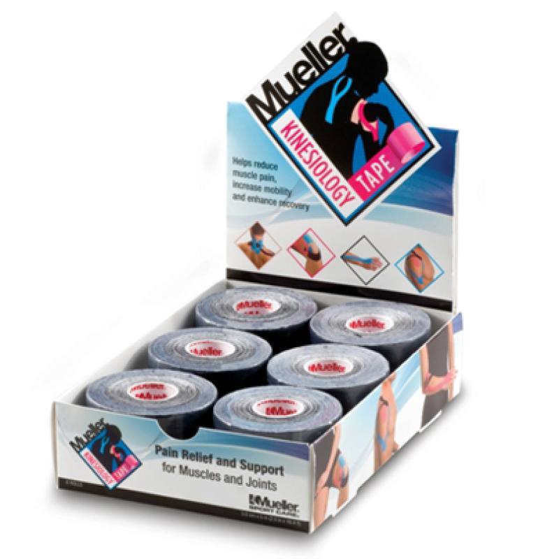 Kinesiotape: Mueller kinesiology zwart 5cm x 5m  12 rollen