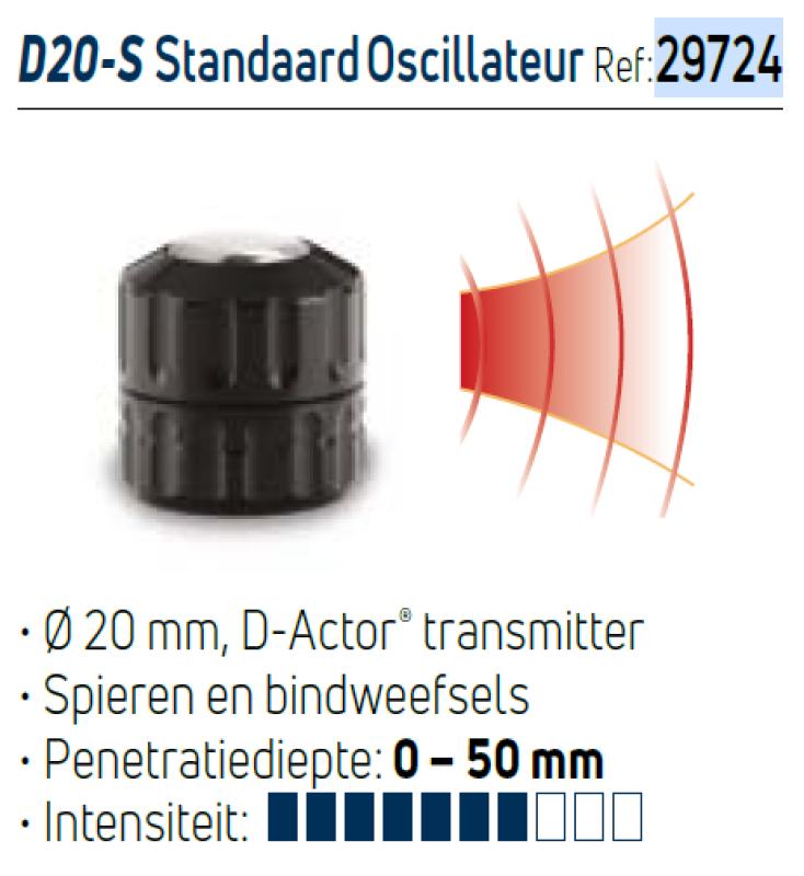 Chattanooga - D-actor D20-S transmitter van 20mm zwart - Chattanooga 2 RPW – Standaard ACCESSOIRES