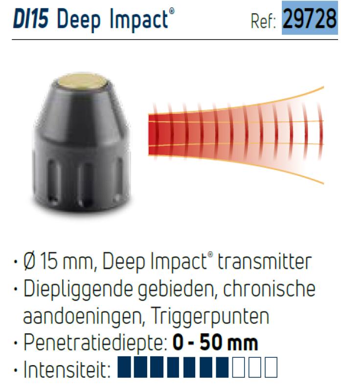 Chattanooga - DI15 Deep impact transmitter van 15 mm zwart  - Chattanooga RPW2 – optionele ACCESSOIRES